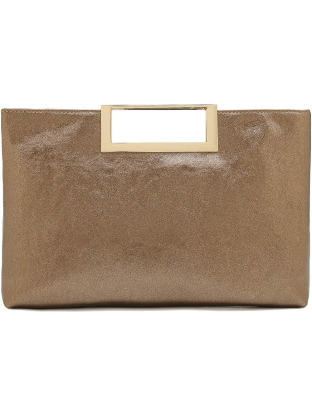 Women's Bronze PU leather Evening Clutch Handbag Stylish Convertible Purse